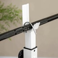 Miniatyrbillede 4 af 7: Rootz Vægtbænk med vægtstativ - Brystpress - Benpress - Armlæn til Bicep Curls - Stål - Sort og hvid - 180L x 134W x 113-136H cm