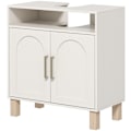 Miniatyrbillede 1 af 6: Rootz Badeværelse Enhed Vaskbassinskab - 2 Door Badeværelse Opbevaring - Justerbare hylder - Fugtbestandig - 60x30x63 cm