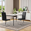 Miniatyrbild 4 av 9: Rootz matsalsstolar Set om 4 - Gungstol - Höga ryggstolar - Svart konstläder - Stabilt, ergonomiskt, golvvänligt - 41 cm x 100 cm x 55,5 cm