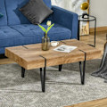 Miniatyrbillede 3 af 5: Rootz Sofabord - Sidebord - Industrielt design - Sort + Brun - 105 cm x 60 cm x 42 cm