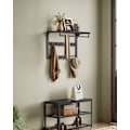 Miniatyrbillede 2 af 6: Rootz Wall Garderobe hylde - frakkeholder - opbevaringskroge - Rumbesparende design - 30 cm x 65 cm x 42 cm
