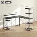 Miniatyrbild 3 av 11: Rootz L Form Desk - Corner Computer Desk - Ergonomic Office Table - Laddningsstation - 137 cm x 140 cm x 139,5 cm