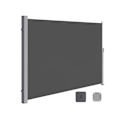Miniatyrbillede 1 af 7: Rootz Sidefortelt - Udendørsskærm - Solskærm - 200x300cm - Antracitfarve - Holdbart stål - UV-resistent - 8,9 kg - 220g/m² polyester