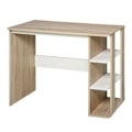 Pikkukuva 1 / 11: Rootz Desk - Bookshelf - Computer Desk - Office Table - Nature/White - 100 x 44 x 74 cm