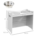 Miniatyrbillede 3 af 10: Rootz PawHut justerbar foderstation - Holdbar foder til kæledyr - Stilfuldt hundeskålstativ - Ergonomisk design - Nem at rengøre - 54 cm x 31,5 cm x 4