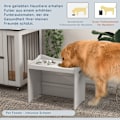 Miniatyrbillede 6 af 10: Rootz PawHut justerbar foderstation - Holdbar foder til kæledyr - Stilfuldt hundeskålstativ - Ergonomisk design - Nem at rengøre - 54 cm x 31,5 cm x 4