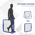 Pikkukuva 5 / 11: Rootz Football Rebounder Net - Kickback Goal Rebound Wall Net - Rebound On Both Sides - Adjustable - Steel - Blue - 100 x 95 x 90 cm
