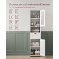 Miniatyrbillede 3 af 6: Rootz Badeværelsesskab - Opbevaringshylde - Organizer - Spånplade - Glas - 30cm x 40cm x 165cm - Cloud White - Letvægts - Nem montering