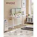 Miniatyrbillede 2 af 8: Rootz elektrisk stående skrivebord - Justerbart bord - Sit Stand-skrivebord - Spånplader og stål - 70cm x 160cm x (72-120)cm - Cloud White-Golden Oak
