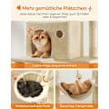 Miniatyrbild 4 av 7: Rootz Beige Cat Tree Tower - Skrapstolpe - Klätterställning - Spånskiva Plysch Sisal - 60 cm x 50 cm x 206 cm - Robust design