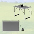 Miniatyrbillede 8 af 9: Rootz Campingbord - Sammenklappeligt skrivebord - Bærbar arbejdsstation - Udendørs stativ - Haveoverflade - Picnic-skranke - Eventplatform - Grå - 100