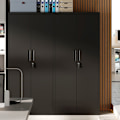 Miniatyrbillede 3 af 5: Rootz Multi -Purpose File Cabinet - Opbevaringsskab - Matt Black Cabinet - Holdbart pulverovertrukket stål - 40 x 80 x 180 cm