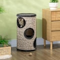 Miniatyrbillede 7 af 8: Rootz Scratch Barrel - Scratch Barrel - 3 Tier Scratcher Barrel - Inkluderer Sisal Rope - Scratcher Pad - Cat Scratcher - Grå - 38cm x 38cm x 70cm