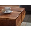 Miniatyrbillede 2 af 7: Rootz sofabord 57,5x57,5x30 cm massivt sheesham træ sofabord firkantet - Design stuebord sofabord massivt - Lille bord stue moderne