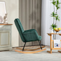 Miniatyrbillede 7 af 11: Rootz Rocking Stol - Glider Stol - Nursernestol - Tyk polstring - Beech Wood Runners - 98D X 71W X 101H CM - Understøtter op til 120 kg