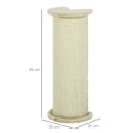 Miniatyrbild 3 av 7: Rootz Scratching Barrel - Corner Scratcher - Corner Design - Space Saving - Creme White - 35cm x 35cm x 85cm