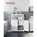 Miniatyrbild 2 av 8: Rootz White Badrumsskåp - Förvaringsenhet - Organizer - MDF-material - 90kg Lastkapacitet - 30cm x 60cm x 80cm