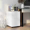 Miniatyrbild 2 av 5: Rootz Rolling Container - Arkivskåp - 3 lådor - Låsbar - Rullbar - Förmonterad stomme - Vit - 37 cm x 43,5 cm x 60 cm