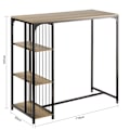Miniatyrbillede 4 af 7: Rootz Modern Bar Bord - Køkkenbord - Spisebord - Industrielt design - Rummelig opbevaring med 3 hylder - Robust metalramme - Ridsefaste gulvbeskyttere