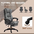 Miniatyrbillede 7 af 11: Rootz Justerbar drejestol - Kontorstol - Ergonomisk hvilestol - Massagefunktion - Faux læder - 68,5x68,5x113-121cm