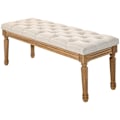 Miniatyrbillede 1 af 10: Rootz Sengebænk - Polstret bænk - Soveværelsesskammel - Stof i hørlook - Tyk polstring - 120 cm x 41 cm x 48 cm