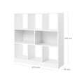 Miniatyrbillede 3 af 6: Rootz Bogreol - Bogreol - 8 Rum Bogreol - Moderne reol - Reol - Åben reol - Høj reol - Hjørne reol - Bogreol Organizer - Hvid - 97,5 x 100 x 30 cm