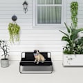 Miniatyrbild 5 av 6: Rootz Cozy Dog Bed - Solstol för sällskapsdjur - Upphöjd babysäng - Andningsbart nät - 91L x 69W x 29H cm