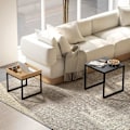 Miniatyrbillede 2 af 11: Rootz Moderne sofabordsæt - sofaborde - sideborde - holdbart MDF -stål - 45x45x45cm & 40x40x40cm