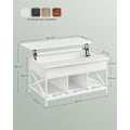 Miniatyrbild 6 av 6: Rootz White Soffbord - Spånskiva Bord - Stålbord - Rymlig yta - Robust konstruktion - Enkel montering - 60cm x 100cm x 62cm