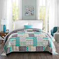 Miniatyrbild 2 av 9: Rootz Luxurious Patchwork Överkast - Quilt - Täcke - Exceptionell komfort - Snygg design - Slitstark - Maskintvättbar - Storlekar 150x200cm, 170x210cm