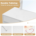 Miniatyrbillede 5 af 9: Rootz Justerbart LED-lys Toiletbord - Toiletbord - Makeup Station - Lysstyrkekontrol - Rigelig opbevaring - Holdbar bygning - 80 cm x 132,5 cm x 39,5
