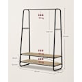 Miniatyrbillede 6 af 6: Rootz Tøjstativ - Organizer - Garderobestativ - Spånplader og stål - 45cm x 100cm x 160cm - Turkisbrun/Mat Sort