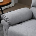 Miniatyrbillede 7 af 7: Rootz Hvilestol - Hvilestol med lænefunktion - Enkeltsofa - TV Hvilestol - Justerbar - Stue - Soveværelse - Sengetøj Touch - Lysegrå - 91 x 92 x 102 c