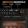 Miniatyrbillede 7 af 10: Rootz sort miniovn - Air Fryer - Bordpladeovn - 6 forudindstillinger - Jævn madlavning - Sparer tid og energi - 33,5 cm x 32 cm x 32,5 cm