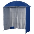 Miniatyrbillede 1 af 8: Nancy's Chippewa Falls Parasol - Met Zijwand - Zonwering - Polyester - Blauw - 2,2 x 2,2 m