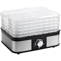 Miniatyrbillede 1 af 6: Rootz Dehydrator - Food Dehydrator - 5 Levels Dehydrator - Rustfrit stål/PS/ABS - Sølv/Transparent - 32 x 25 x 29 cm