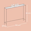Miniatyrbild 6 av 6: Rootz Subsis Console Table - Hard Glass - Sofatic - Elegant Design - 20x100x80cm Guldtransparent