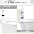 Miniatyrbillede 7 af 9: Rootz Thermoset O-formet toiletsæde - Soft Close Låg - Quick Release - Rustfrit stål Hængsler - Antibakteriel - 37cm x 47,5cm