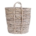 Miniatyrbild 3 av 4: Rootz Udine Round Basket - Grey Basket - Palm Leaf Storage - Stylish Home Organization