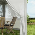 Pikkukuva 5 / 6: Rootz Gazebo - Puutarhapaviljonki - Kuusikulmainen - Maapiikit - Verkkoverhot - Metallirunko - Polyesteri - Metalli - Kermanvärinen - 394L x 394L x 25