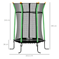 Pikkukuva 3 / 7: Rootz lasten trampoliini - Lasten hyppytrampoliini - Turvatrampoliinit - Tasapainoharjoittelu - Ø163,5cm x 190cm H