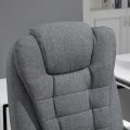 Miniatyrbillede 4 af 5: Rootz Kontorstol - Fold-out fodstøtte - Executive Chair - Computer drejelig rullende - Justerbart ryglæn - Task Recliner Home - Linen Look - Grå - 65L
