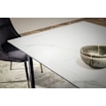 Miniatyrbillede 5 af 6: Rootz stort rektangulært spisebord - moderne marmorlook - Robuste metalben - Sæder til 8 personer - 180 cm x 90 cm x 76 cm