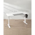 Miniatyrbillede 7 af 8: Rootz Elektrisk stående skrivebord - Justerbart skrivebord - Sit Stand Skrivebord - Spånplade stålramme - Ikke-vævet stof - 70 cm x 160 cm x (72-120)