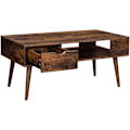 Miniatyrbillede 6 af 8: Rootz sofabord - med opbevaringsplads - industrielt - brunt - 100 x 50 x 45 cm