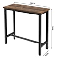 Miniatyrbillede 3 af 6: Rootz Modern Bar Table - Pub-bord - Højt bord - Stabilitet i jernstel - Ridsefast - Pladsbesparende design - 100cm x 40cm x 100cm
