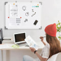 Miniatyrbild 6 av 7: Rootz Whiteboard - Magnettavla - Lätt att torka av - Med 4 markörer - 10 magneter - 1 suddgummi - 60 x 1,8 x 45 cm