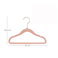 Miniatyrbillede 7 af 7: Rootz 50 Pack Børnetøjsbøjler - Børnebøjler - Fløjlsbøjler - Pladsbesparende - Anti-Slip overflade - 30 cm x 0,5 cm x 20,5 cm