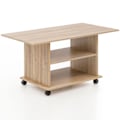 Miniatyrbillede 1 af 7: Rootz Design sofabord 95 x 51 x 54,5 cm Sonoma drejeligt med hjul - Sofabord Sofabord - Sofabord Loungebord - Sofabord med opbevaringsplads