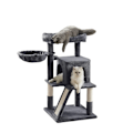 Miniatyrbild 1 av 6: Rootz Cat Tower - Scratching Post - Cat Tree - Mysiga hålrum - 48 x 48 x 96 cm - Smoke Grey